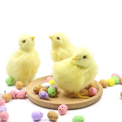 China Easter Kitchen Party Decoration Home Pets Toy Simulation Chick Decoration DIY Fashion Realistic Cute Miniature Chicken Garden Ornament for sale