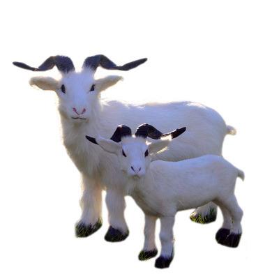 China Small Artificial Simulation Goat Ornaments Desktop Decoration Desktop Goat Manual Props Model Animals for sale