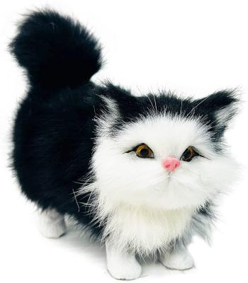 China Black Cats Halloween Cat Animals That Look Real Lifelike Toy Cute Kawaii Cat Stuffed Plushies Viable Realistic Plushies for sale