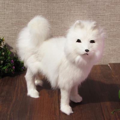 China Leather Making Plush Toy Home Decoration Samoyed Simulation Dog Plush Toy Realistic White Dog Small Dog for sale