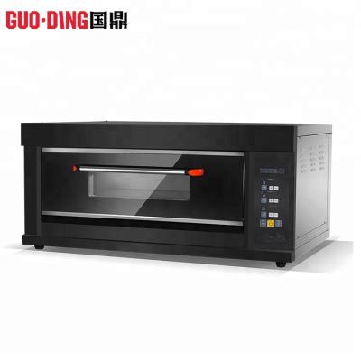 China Commercial Bread Plant Snack Oven Single Deck Electric Computer Panel Pizza Oven for sale