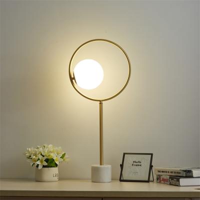 China Modern Nordic Minimalist Living Room Bedroom Moon Shape Table Decoration Led Lamp for sale