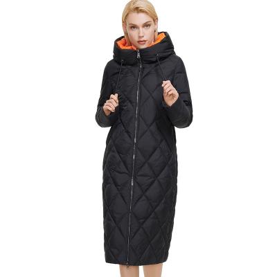 China Waterproof winter long jacket for women winter coats for ladies women and down coats white duck down cotton hooded coat for sale