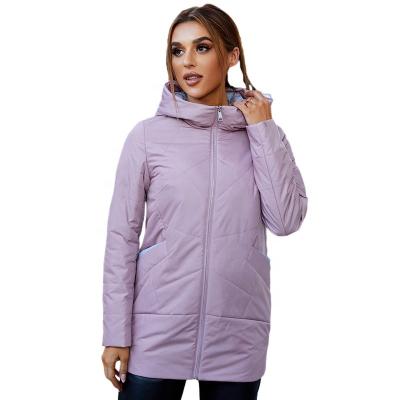 China Wholesale Custom High Quality Women's Fashion Cotton Hoodie Warm Coat Winter Waterproof Long Down Coat for sale