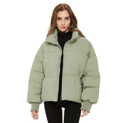 China 2023 Winter Breathable Cropped Jackets Women's Padded Soft Coats Jacket Custom Women's Striper Thick Warm Logo Jackets for sale