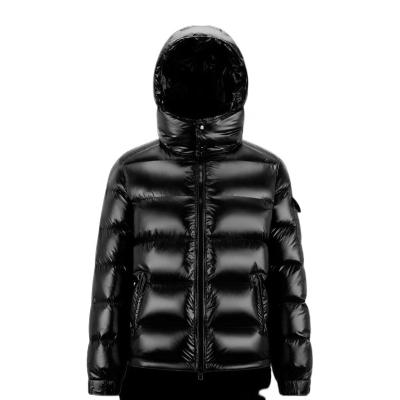 China Wholesale Anti-wrinkle Thickness Down Jacket Duck Down Thermal Jacket Shinny Padded Hooded Luminous Face Down Coat Bomber Jacket Men for sale