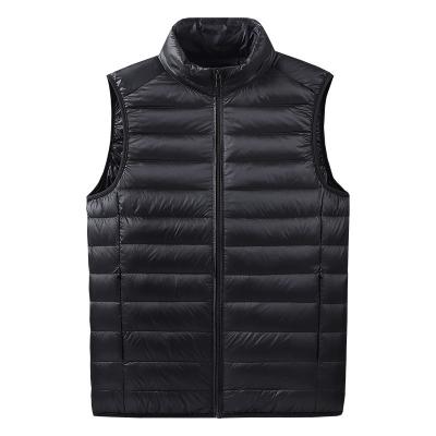 China 2023 Winter Sportswear Stand Collar Striper Breathable Outdoor Waterproof Packable Casual Vest Padded Jacket Coat Vest for sale