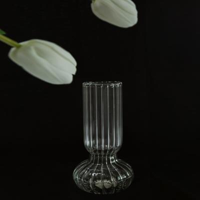 China Traditional high quality hand cylinder flower arrangements blown stained glass vases for home decor, wedding for sale