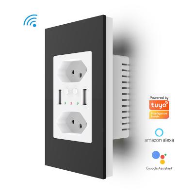 China Alexa Wifi Remote Wall Outlet Brazil BZ Wifi Lifespan Extender Smart USB Plug Residential/Multi-Purpose Smart Tuya Control for sale