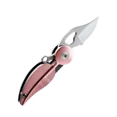 China Easy Carry Custom Handmade Stainless Steel 3.7inch Feather Style Folding Pocket Knife for sale