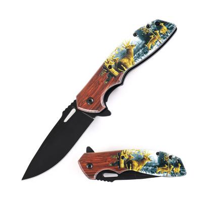 China Unique Wooden CAMPING KNIFE Non-Variable Folding Handle Pocket Knife For Woman for sale