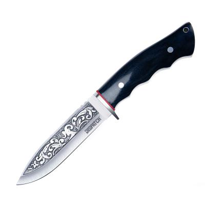 China Non-Variable Expedition Blade Knife Full-Tang Blackwood Fixed Handle With Exquisite Pattern Survival Tactical Knife For Outdoor Hunting Knife for sale