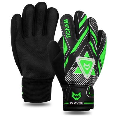 China Finger ProtectionÂ   Black Leather Latex Logo Finger Pcs Blue White Red Soccer Goalkeeper Gloves Adult Men High Quality Professional Sporting Goods for sale