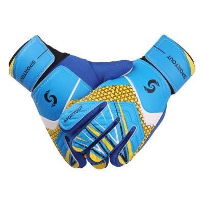 China finger & Thumb Pad Kids Goalkeeper Gloves, Soccer Gloves With Double Wrist Pad Non-slip Latex Wear Resistant Material To Give Protection for sale