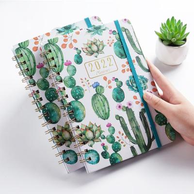 China Spiral Notebook Daily Monthly Notebook Hardcover Planner Day Diary Spiral Notebook for sale