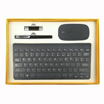 China Office Wireless Ultra Thin Stationery Good Quality Wireless Mouse and Keyboard Gift Set for sale