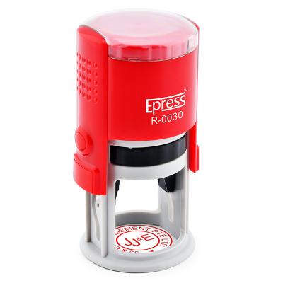 China Office Stamp Maker Epress Round Diameter 30 Mm Self Inking Stamp for sale