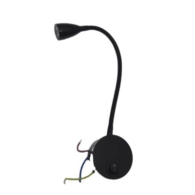 China Adjustable Gooseneck Wall Reading Light with USB Port Switch Control AC 100-240V Input for sale