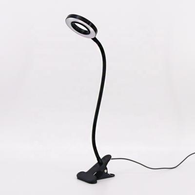 China 0.4kg Clampada de brazo flexible Clip de lámpara de cama de escritorio en LED Lámpara de lectura apagable en venta