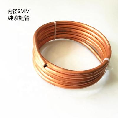 China Water Tube Air Condition Or Refrigerator Water Heater Oil Cooler Pipe Oxygen Free Copper Tube Copper Coil Can Be Processed And Cut High Density Copper Tube for sale