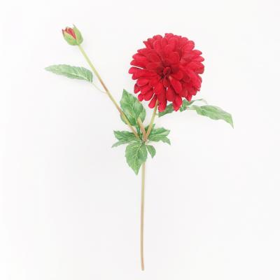 China Wholesale Indoor Home Decor 2 Silk Dahlia Wedding Decoration Gift Decoration Gift Artificial Flowers Heads for sale