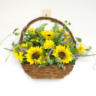 China Direct indoor outdoor simple home decoration Sardinia simulation sunflower plant decoration artificial sunflower for sale