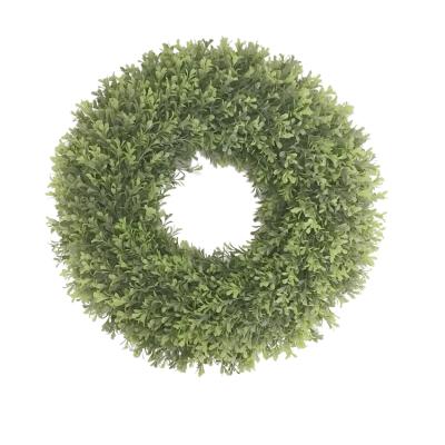 China Country Boxwood Artificial Grass Garland Wreath For Home Event Decoration for sale