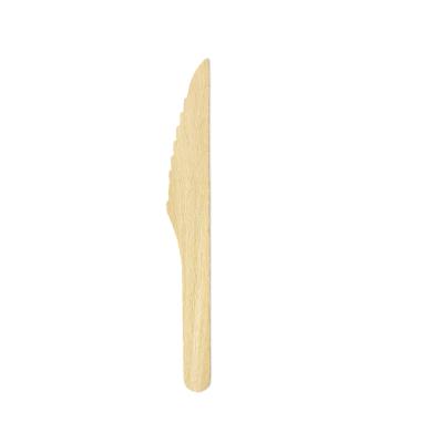 China Disposable Disposable 100% Natural Biodegradable Eco-friendly Wooden Knives For Eating Cake Dessert Cutlery Utensils Tableware for sale