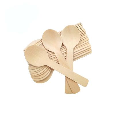 China Food Grade Factory Wholesale Mini Cute Disposable Wooden Ice Cream Scoop Direct for sale