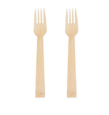 China Party Restaurant Picnic Disposable Bamboo Fork Eco-Friendly 170 Mm Length 100% Compostable Bamboo Utensils for sale