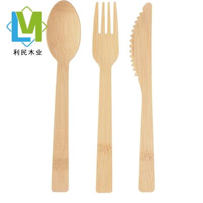 China Best Quality Disposable Wholesale Biodegradable Disposable Tableware Wooden Cutlery Set For Party for sale