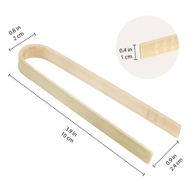 China Eco - Friendly Biodegradable Compostable Bamboo Bread Tongs 100 % Sustainable Bamboo Utensils for sale