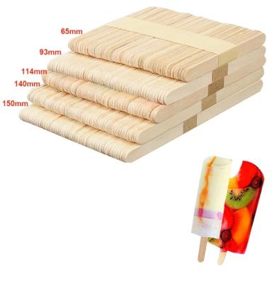 China Direct Selling Disposable Biodegradable Natural Wooden Factory Printing Popsicle Magnum Custom Ice Cream Sticks for sale