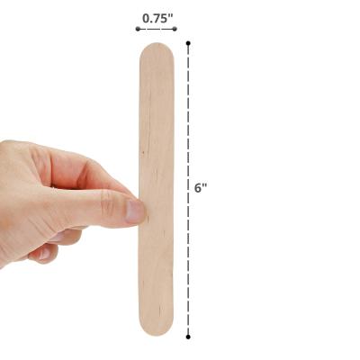 China Sustainable Craft Custom Wooden Popsicle Sticks Ice Cream Sticks , Round Edge Ice Cream Sticks for sale