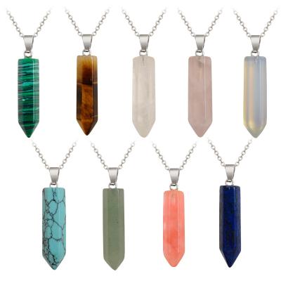 China Hexagonal Pendant Ball Crystal Necklace Fashion Gemstone Jewelry Wholesale Natural Stone Necklace Druzy CLASSIC for sale