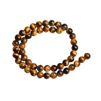 China Wholesale 4/6/8/10/12mm Tiger Eye Agate Natural Stone Quartz Stone Round Loose Beads For Jewelry Making DIY Bracelet Necklace for sale