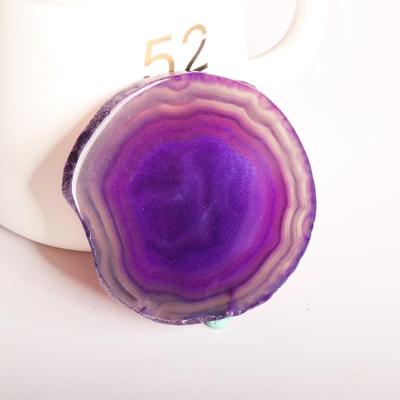 China DIY Agate Natural Piece Raw Stone Agate Slices Nail Beauty Colored Agate Slices for sale