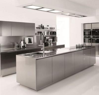 China Eco - Friendly Waterproof Stainless Steel Cabinets Design Stainless Steel Kitchen Cabinet for sale