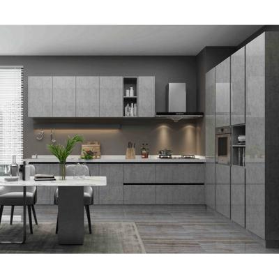 China Water Proof Modular Design Kitchen Furniture Aluminum Profile Cabinet Kitchens for sale