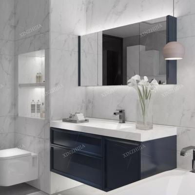 China Factory direct environment-friendly modern hotel directly pendant mirror wash basin vanity waterproof PVC bathroom cabinet for sale