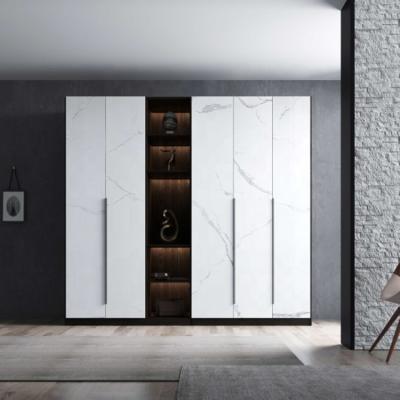 China Hot Sale Modern Design Eco - Friendly Furniture Bedroom Sliding Modular Wooden MDF Wardrobe for sale