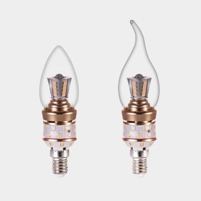 China Office/Farmhouse/Villa/Hotel 192-Hot Selling Starlight Series E14 10W LED Candle Bulbs Lamp, Middle and Down Can Glow for sale