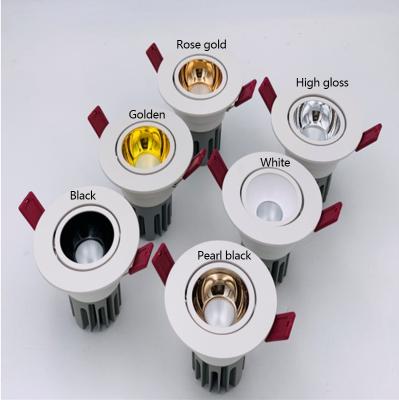 China Modern Anti-Glare 222-Multi-color LED Recessed Downlight With 15/30/45 Beam Angle 2700-6500K CCT for sale