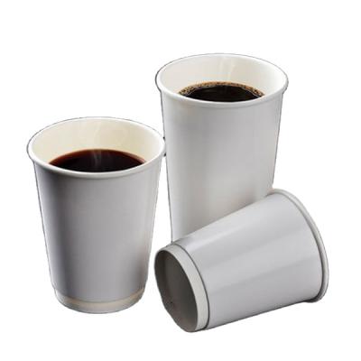 China Recycled Materials Double Wall Cup Raw Material Price Paper Coffee Cups for sale