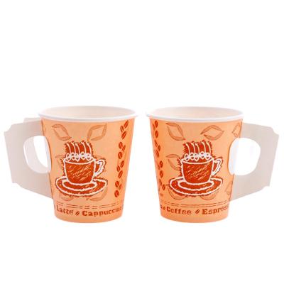 China China Wholesale Disposable Eco-friendly Hot Take Away Coffee Paper Cup With Handle Paper Cup Manufacturers for sale