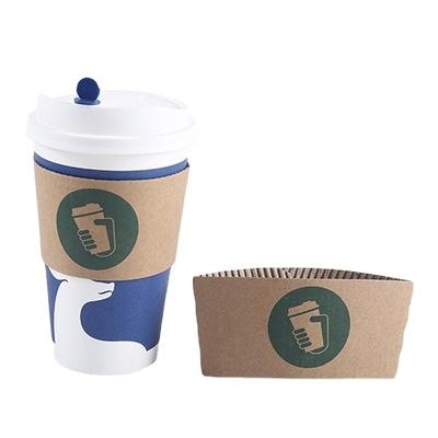 China Recyclable Disposable Biodegradable Competitive Price Printed Custom Hot Coffee Sleeve Cup Sleeve Manufacturer From China for sale