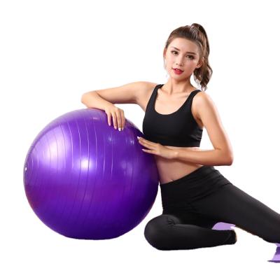 China 45cm 55cm 65cm Eco-Friendly Printed High Quality Printed Eco-friendly Anti Burst Ball Yoga Balance Training Fitness Gym for Home Exercise for sale