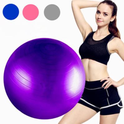 China Hot Sale Factory Direct PVC Yoga Ball 55Cm Yoga Exercise Balance Recovery Fitness Ball With Foot Pump Most Competitive Price LC005-183a for sale