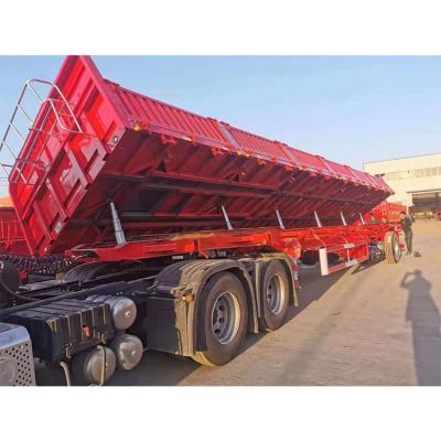 China Truck Trailer Factory Good Quality Metal Direct Barrier Rollover Semi-Trailers Dump Trucks for sale