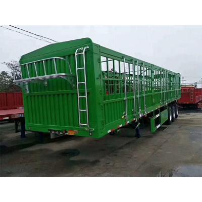 China 1st or 2nd Floor Flower Barrier Low Price Sale Tri Axle Cargo Barrier Warehouse Deletion Semi-Trailer Trucks for sale